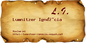Lumnitzer Ignácia névjegykártya